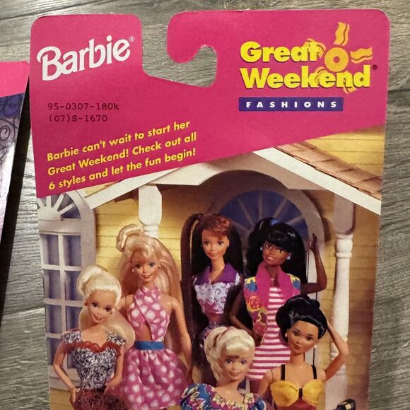 VTG 90s Barbie Fashions Lot Fancy Date Great Weekend Tropical Splash Magic Slate - Picture 3 of 9